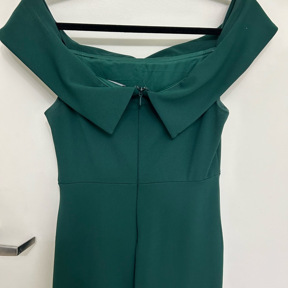 Lulus Aveline Forest Green Off-the-Shoulder Maxi Dress - Picture 8 of 9